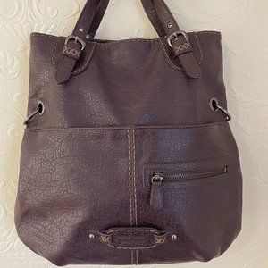 RARE Genuine Leather NINE WEST Shoulder/Tote Bag - Purple